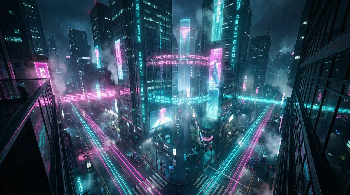 慈禧的秘密生活高清完整 竖屏短剧平台首页背景 - 赛博朋克都市夜景